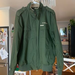 Live Mechanics green bomber jacket